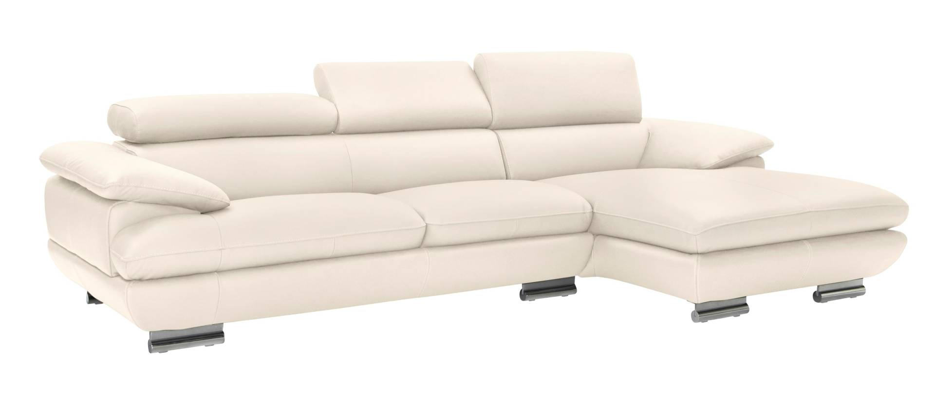 CALIA ITALIA Ecksofa »Magic, ein italienisches Sofa zum Träumen, erstklassiger Sitzkomfort«, mit verstellbaren Kopfteilen, in 2 Lederqualitäten von CALIA ITALIA