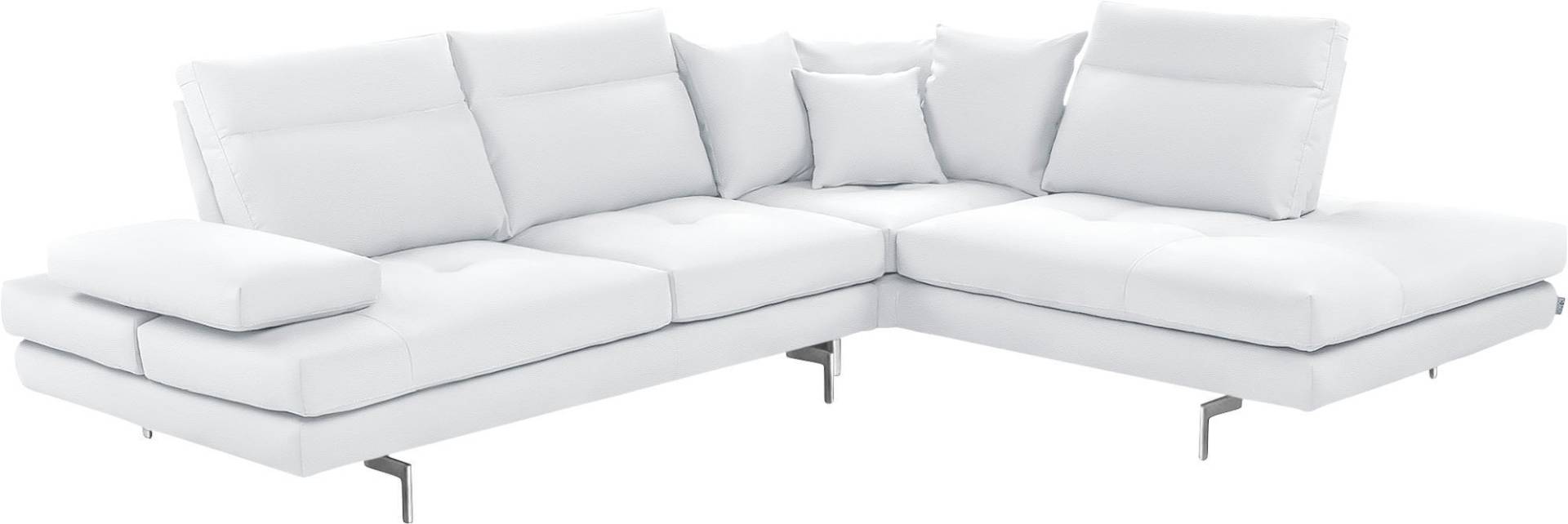 CALIA ITALIA Ecksofa »Toby Wing, L-Form, Designsofa mit sensationellem Sitzkomfort«, Sitztiefenverstell.,wahlw. mit Kissen-Set, Füsse chrom glänzend von CALIA ITALIA