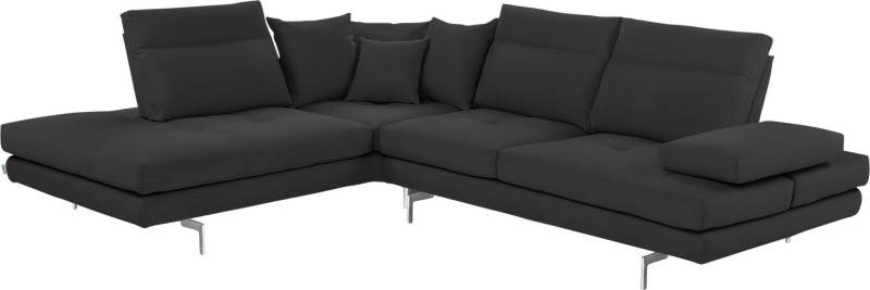 CALIA ITALIA Ecksofa »Toby Wing, L-Form, Designsofa mit sensationellem Sitzkomfort«, Sitztiefenverstell.,wahlw. mit Kissen-Set, Füsse chrom glänzend von CALIA ITALIA