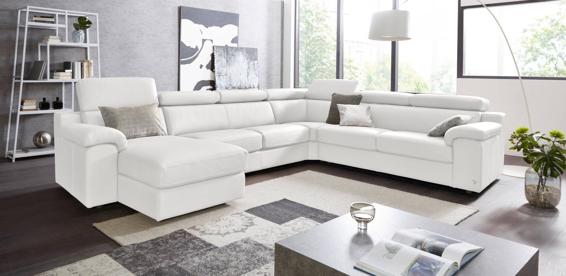 CALIA ITALIA Wohnlandschaft »CS_Mambo, U-Form, Familiensofa, bequem und zeitlos«, in Leder, inklusive Kopfteilverstellung CALIA ITALIA Wohnlandschaft »CS_Mambo, U-Form, Familiensofa, bequem und zeitlos«, in Leder, inklusive Kopfteilverstellung von CALIA ITALIA