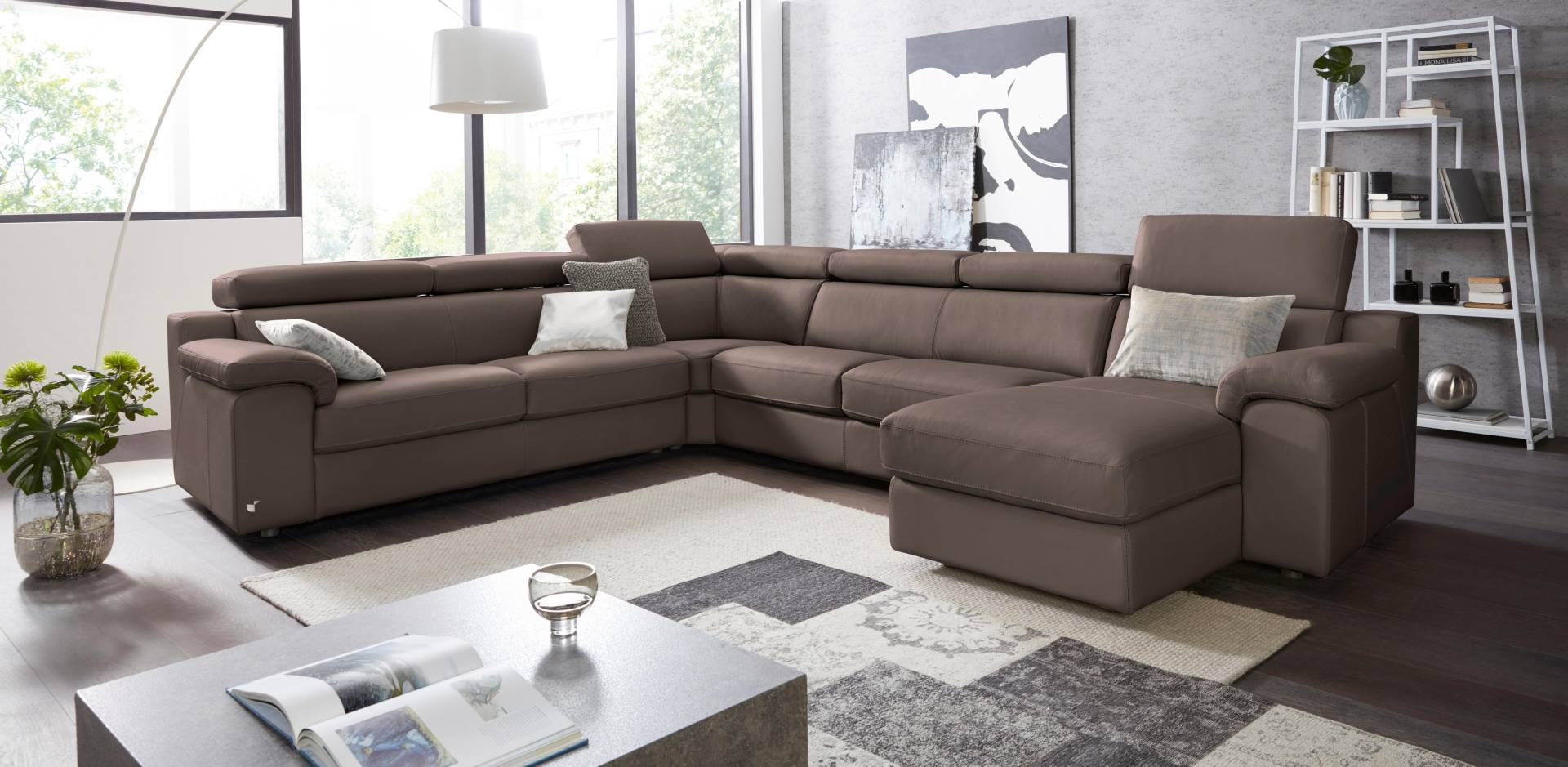 CALIA ITALIA Wohnlandschaft »CS_Mambo, U-Form, Familiensofa, bequem und zeitlos«, in Leder, inklusive Kopfteilverstellung CALIA ITALIA Wohnlandschaft »CS_Mambo, U-Form, Familiensofa, bequem und zeitlos«, in Leder, inklusive Kopfteilverstellung von CALIA ITALIA