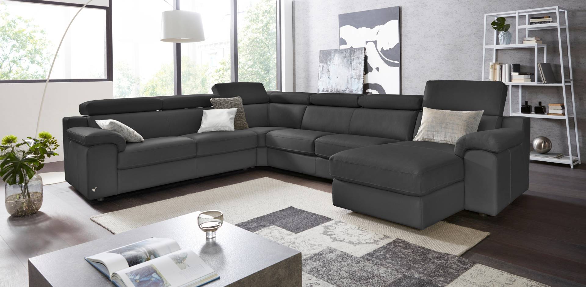 CALIA ITALIA Wohnlandschaft »CS_Mambo, U-Form, Familiensofa, bequem und zeitlos«, in Leder, inklusive Kopfteilverstellung CALIA ITALIA Wohnlandschaft »CS_Mambo, U-Form, Familiensofa, bequem und zeitlos«, in Leder, inklusive Kopfteilverstellung von CALIA ITALIA