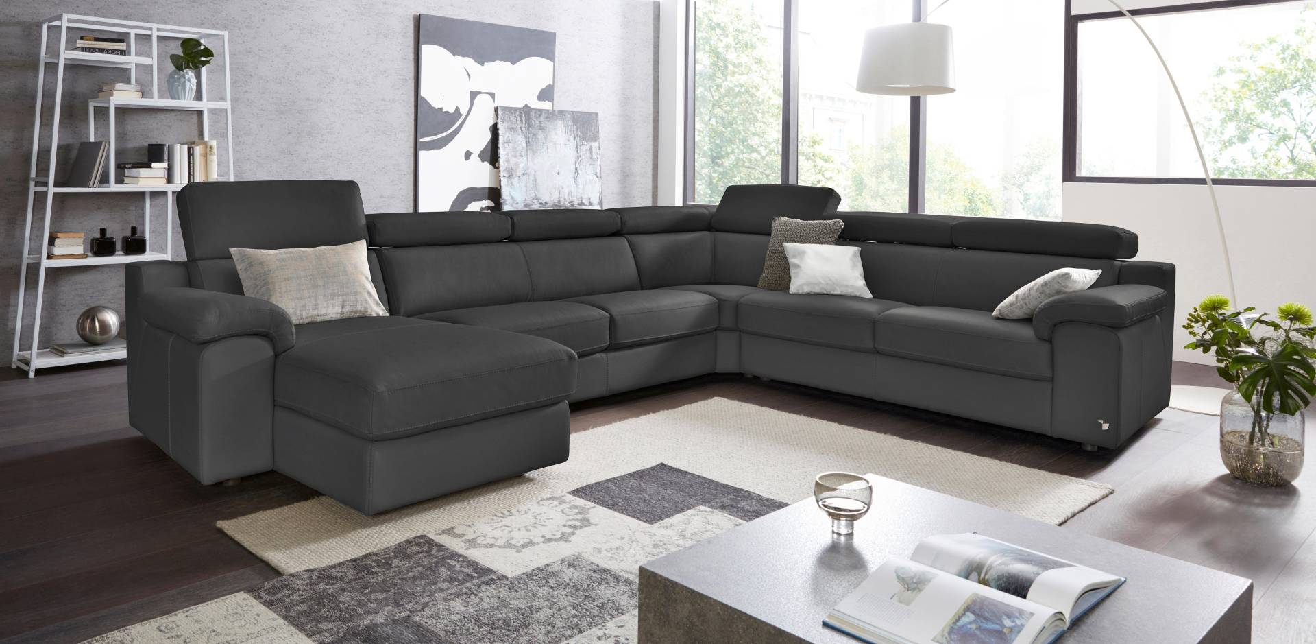 CALIA ITALIA Wohnlandschaft »CS_Mambo, U-Form, Familiensofa, bequem und zeitlos«, in Leder, inklusive Kopfteilverstellung CALIA ITALIA Wohnlandschaft »CS_Mambo, U-Form, Familiensofa, bequem und zeitlos«, in Leder, inklusive Kopfteilverstellung von CALIA ITALIA