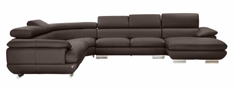 CALIA ITALIA Wohnlandschaft »Magic, italienisches Sofa zum Träumen, erstklassiger Sitzkomfort«, verstellbaren Kopfstützen zum Relaxen, in 2 Lederqualitäten, U-Form von CALIA ITALIA