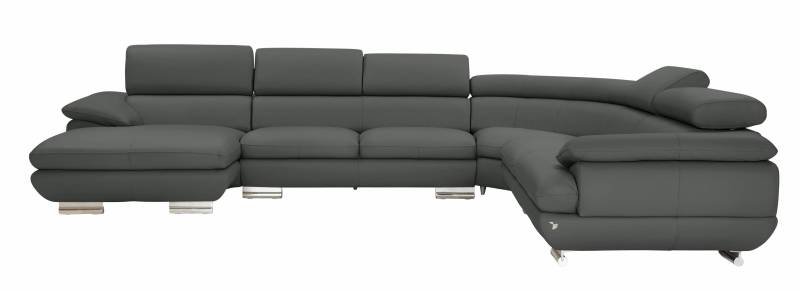 CALIA ITALIA Wohnlandschaft »Magic, italienisches Sofa zum Träumen, erstklassiger Sitzkomfort«, verstellbaren Kopfstützen zum Relaxen, in 2 Lederqualitäten, U-Form von CALIA ITALIA