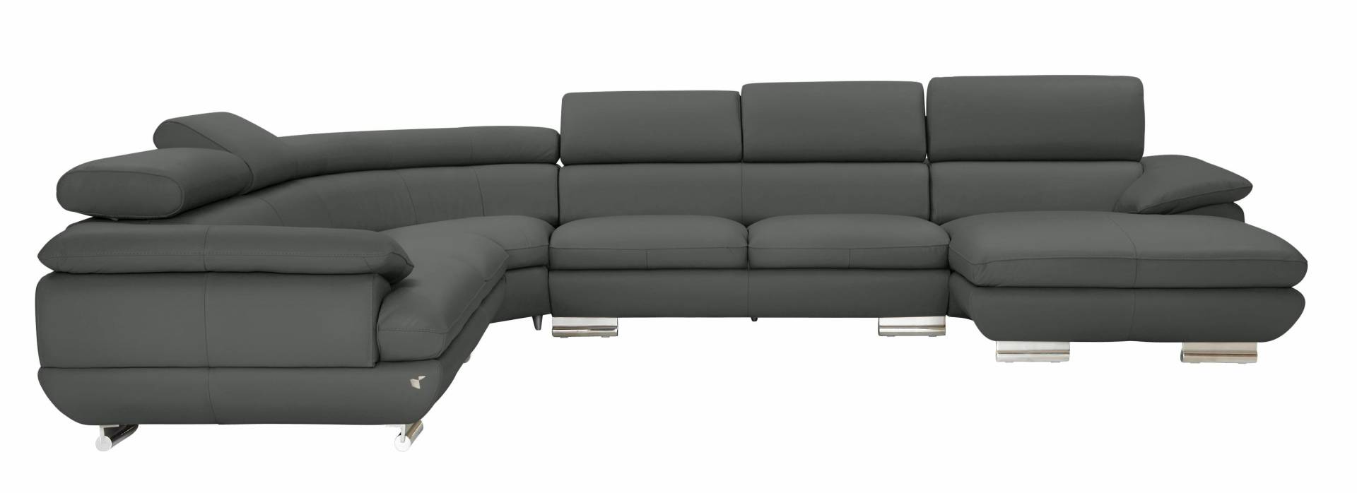 CALIA ITALIA Wohnlandschaft »Magic, italienisches Sofa zum Träumen, erstklassiger Sitzkomfort«, verstellbaren Kopfstützen zum Relaxen, in 2 Lederqualitäten, U-Form von CALIA ITALIA