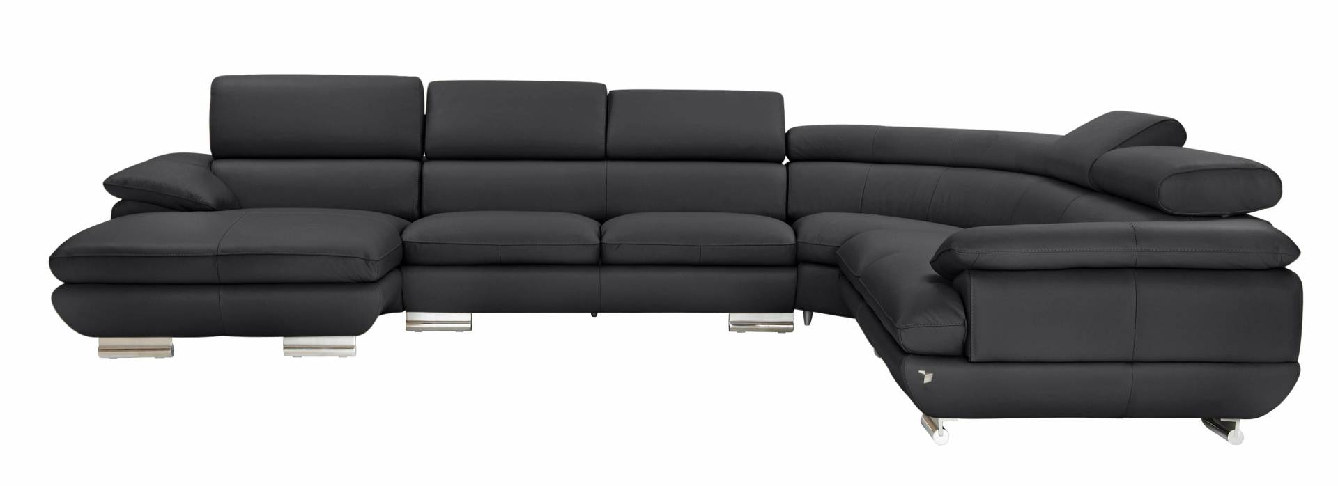 CALIA ITALIA Wohnlandschaft »Magic, italienisches Sofa zum Träumen, erstklassiger Sitzkomfort«, verstellbaren Kopfstützen zum Relaxen, in 2 Lederqualitäten, U-Form von CALIA ITALIA