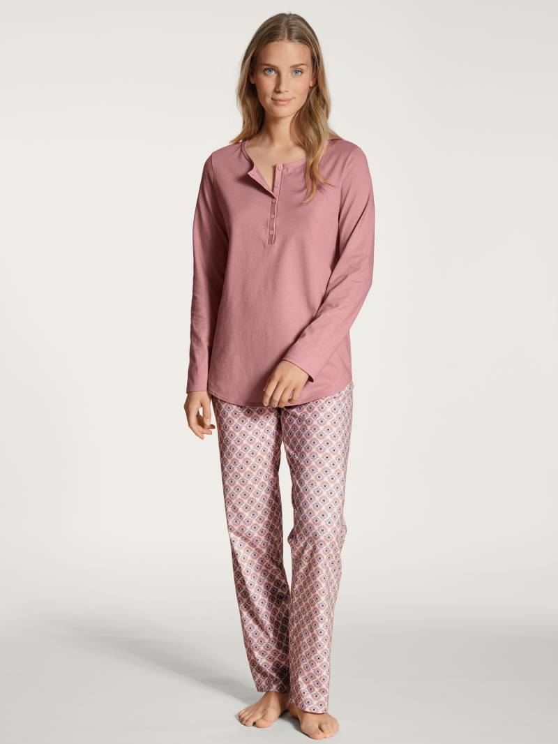 CALIDA Pyjama »Lovely Nights«, (2 tlg.), mit Knopfleiste am Aussschnitt von CALIDA