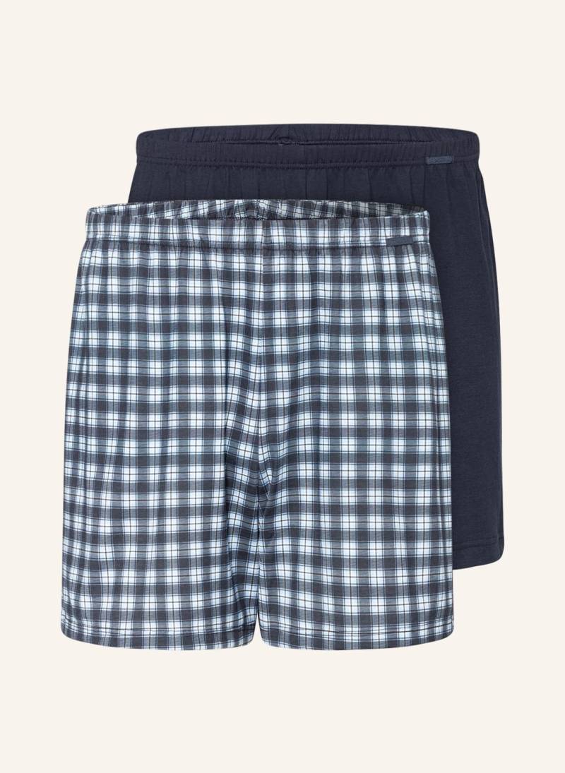 Calida 2er-Pack Boxershorts Prints Benefit blau von CALIDA