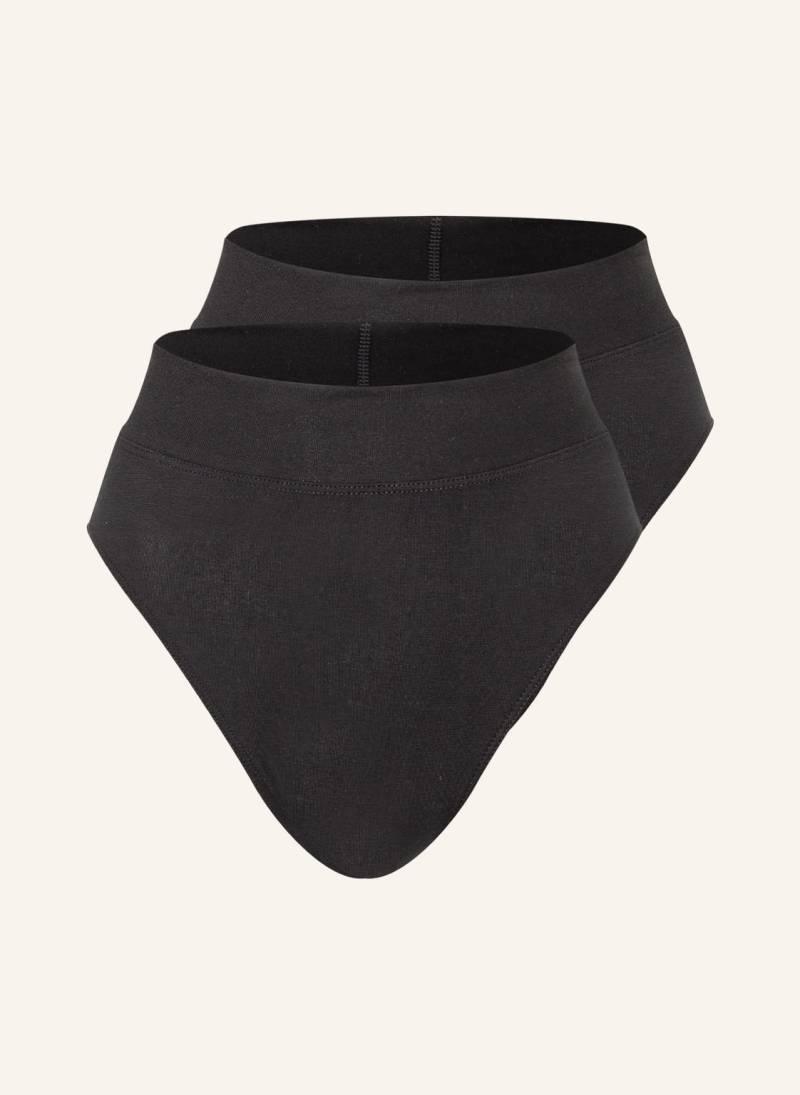 Calida 2er-Pack Taillenslips Elastic schwarz von CALIDA