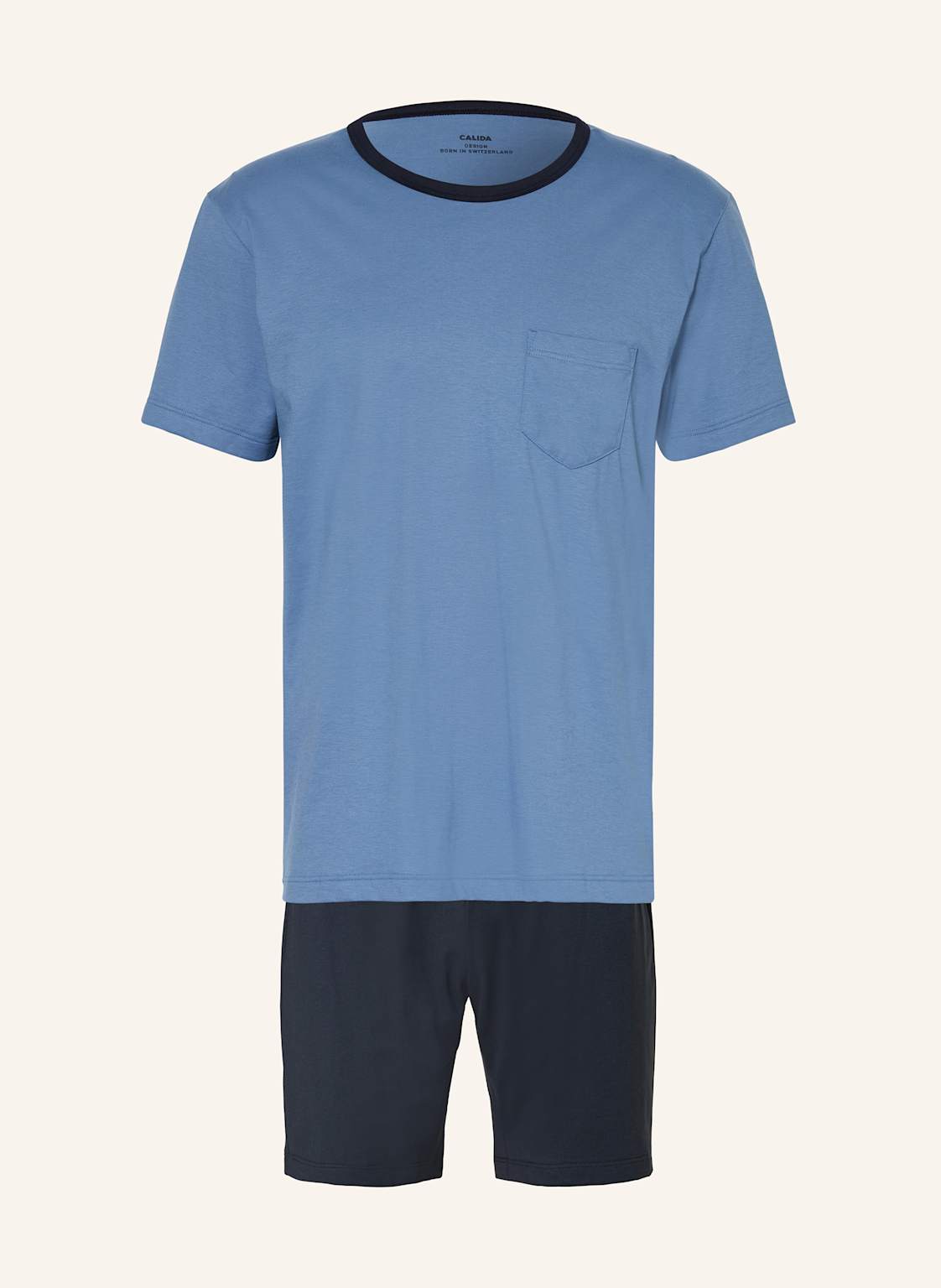 Calida Shorty-Schlafanzug Relax Essentials blau Calida Shorty-Schlafanzug Relax Essentials blau von CALIDA