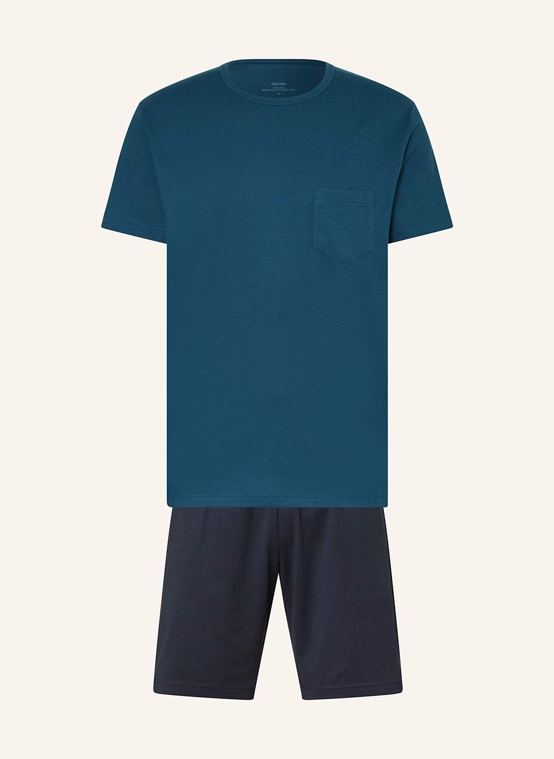 Calida Shorty-Schlafanzug Relax Essentials blau Calida Shorty-Schlafanzug Relax Essentials blau von CALIDA