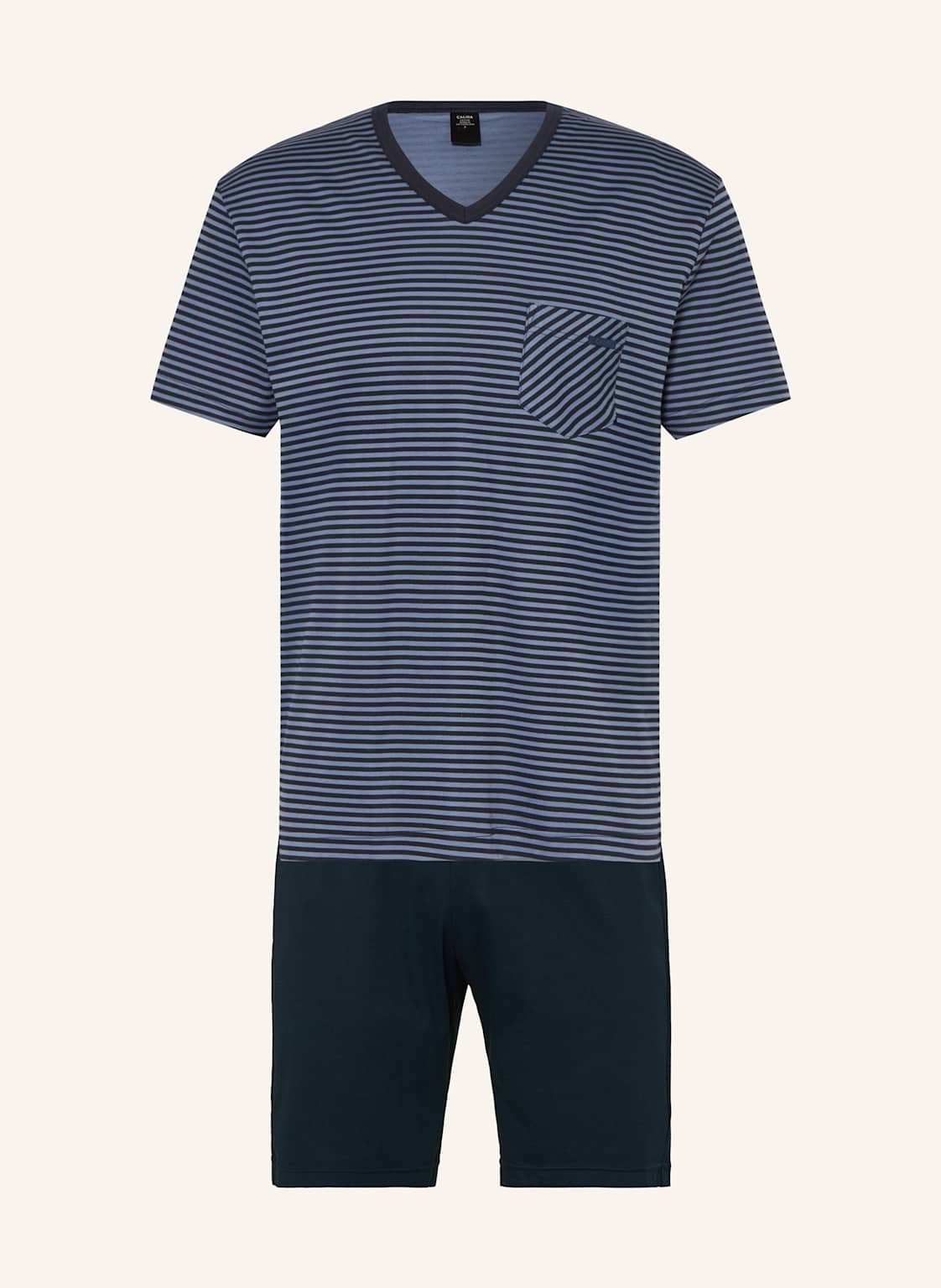 Calida Shorty-Schlafanzug Relax Streamline blau Calida Shorty-Schlafanzug Relax Streamline blau von CALIDA