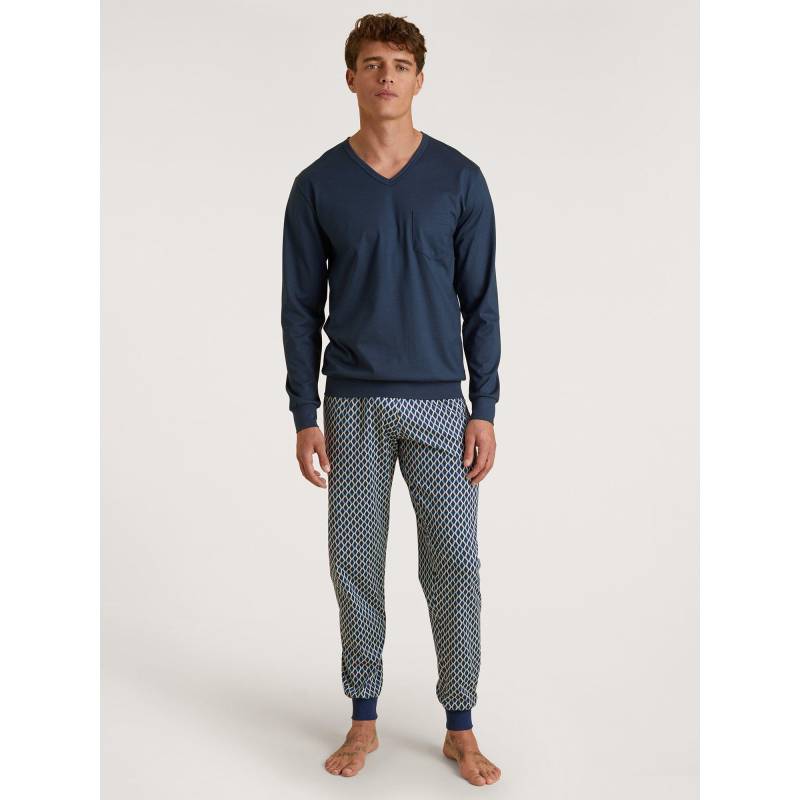 Pyjama Herren Blau Bedruckt L von CALIDA