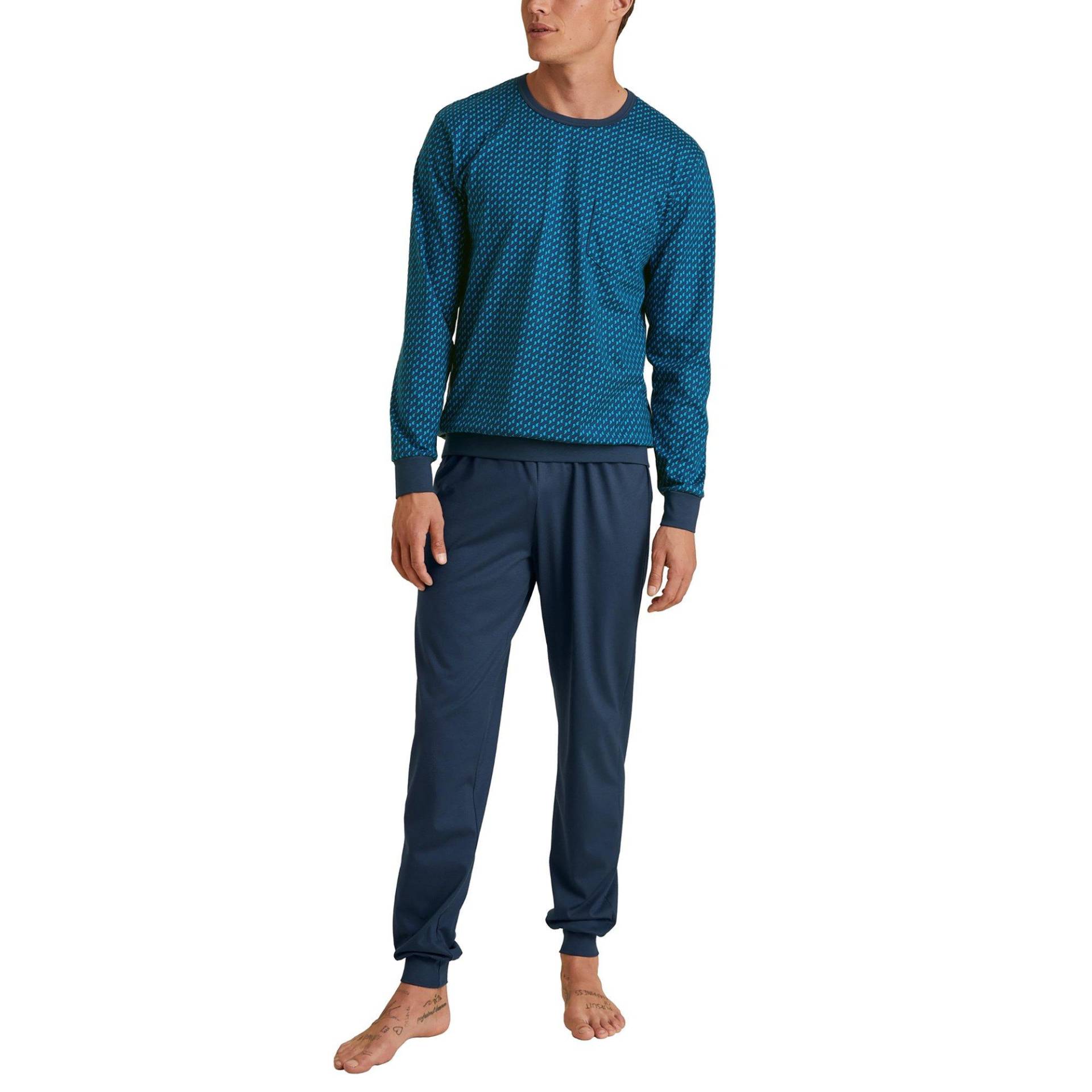 Pyjama Herren Blau Bunt XL von CALIDA