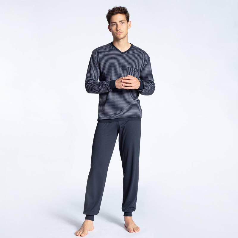 Pyjama-set, Langarm Herren Dunkelblau L von CALIDA