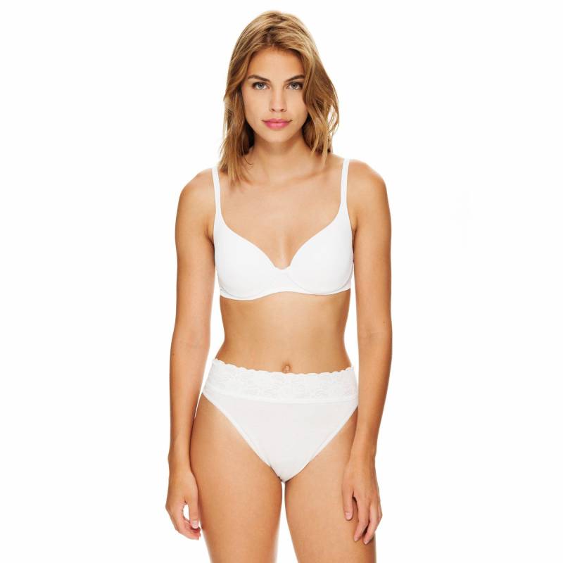 Slip Aus Baumwolle Damen Weiss M von CALIDA