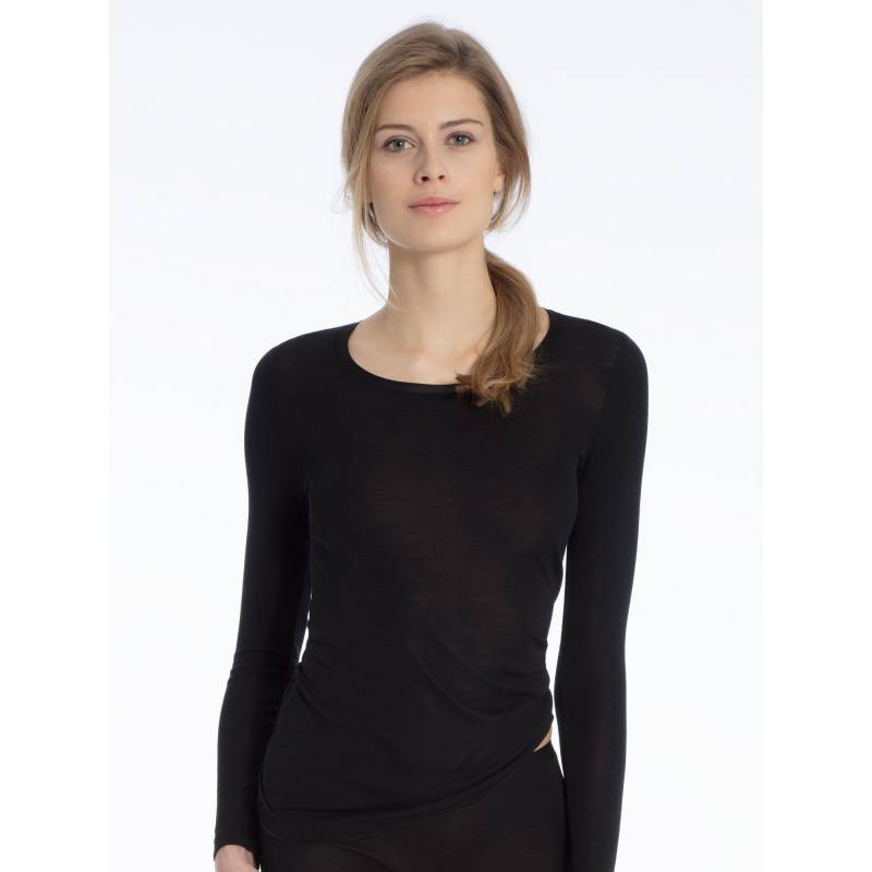 Calida - T-Shirt, langen Ärmel, für Damen, Schwarz, Größe L von Calida