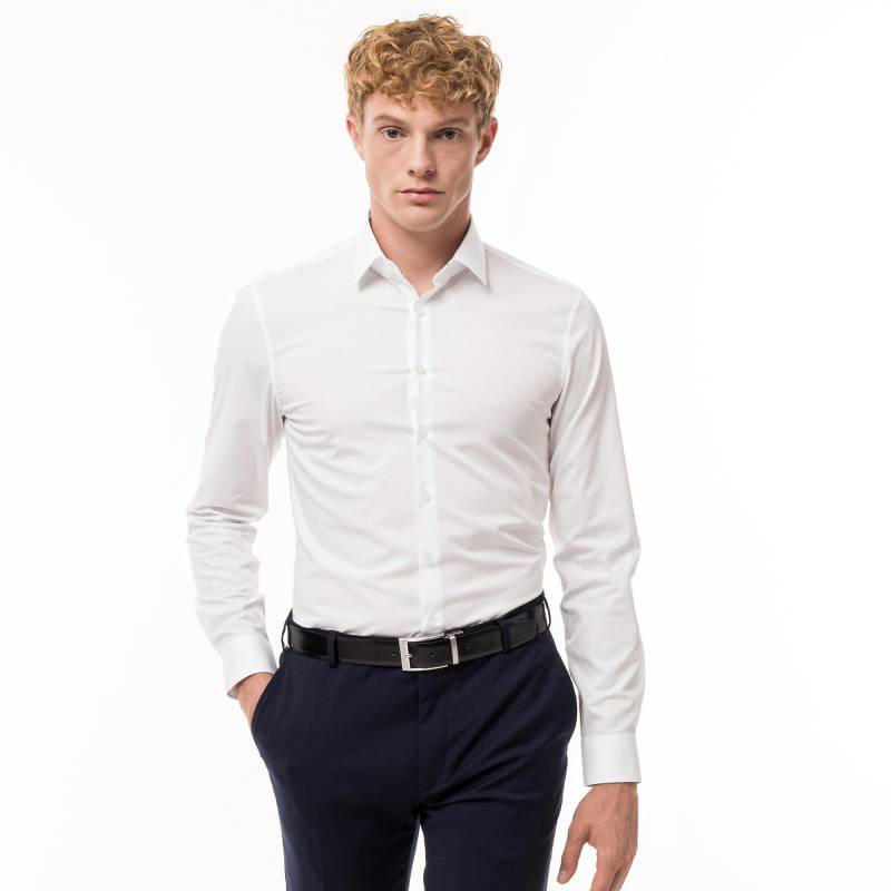 Hemd, Langarm Herren Weiss 38 von CALVIN KLEIN Hemden