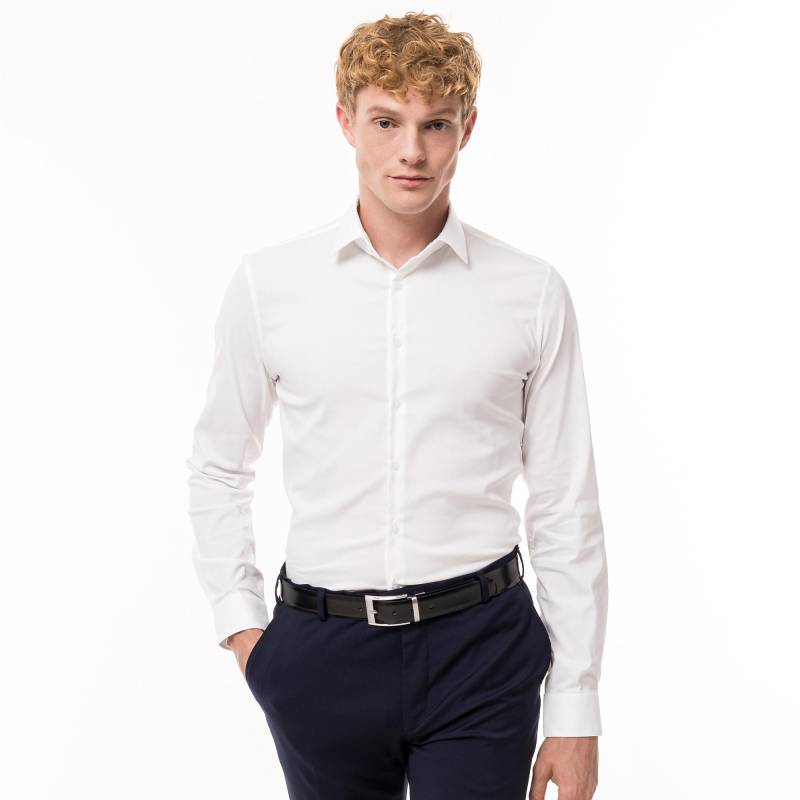 CALVIN KLEIN Hemden - Hemd, langarm, für Herren, Weiss, Größe 44 von CALVIN KLEIN Hemden