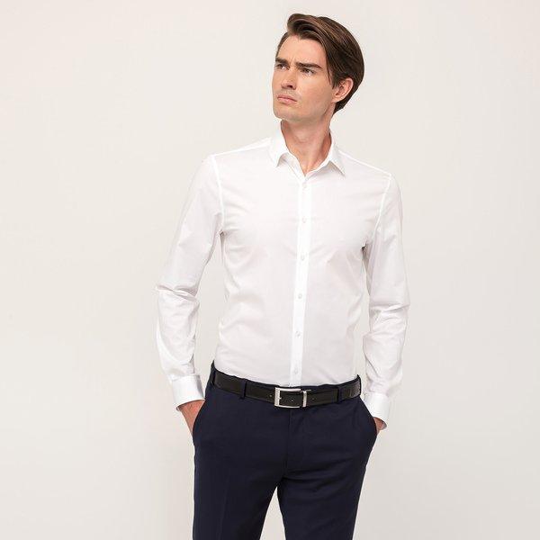 Hemd, Slim Fit, Langarm Herren Weiss 41 von CALVIN KLEIN Hemden