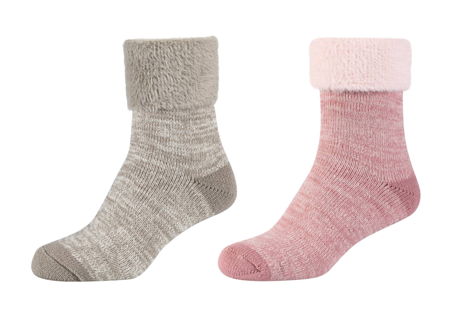 Camano Freizeitsocken, (2er Pack), mit Fellbesatz von CAMANO