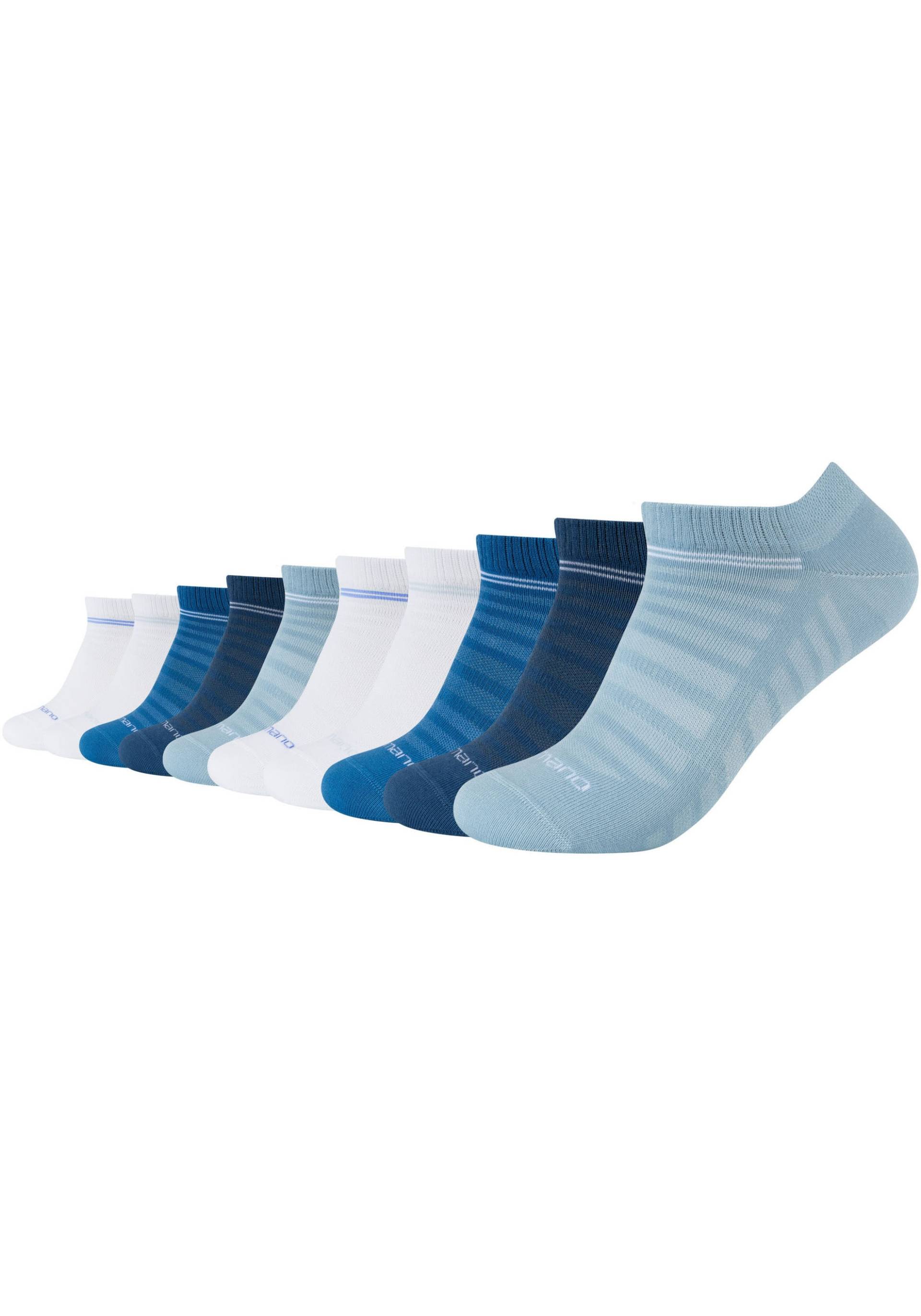 Camano Kurzsocken »mesh ventilation«, (10er Pack), mit modischen Streifenmustern von CAMANO