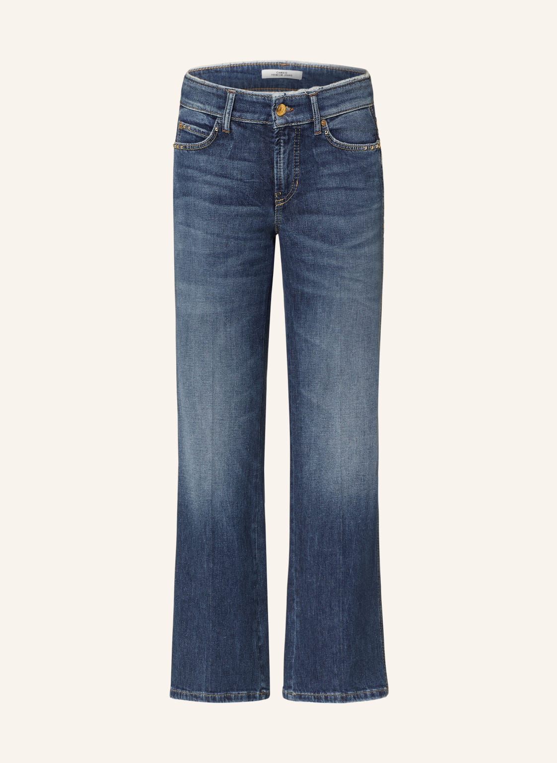 Cambio Bootcut Jeans Francesca Mit Nieten blau von CAMBIO