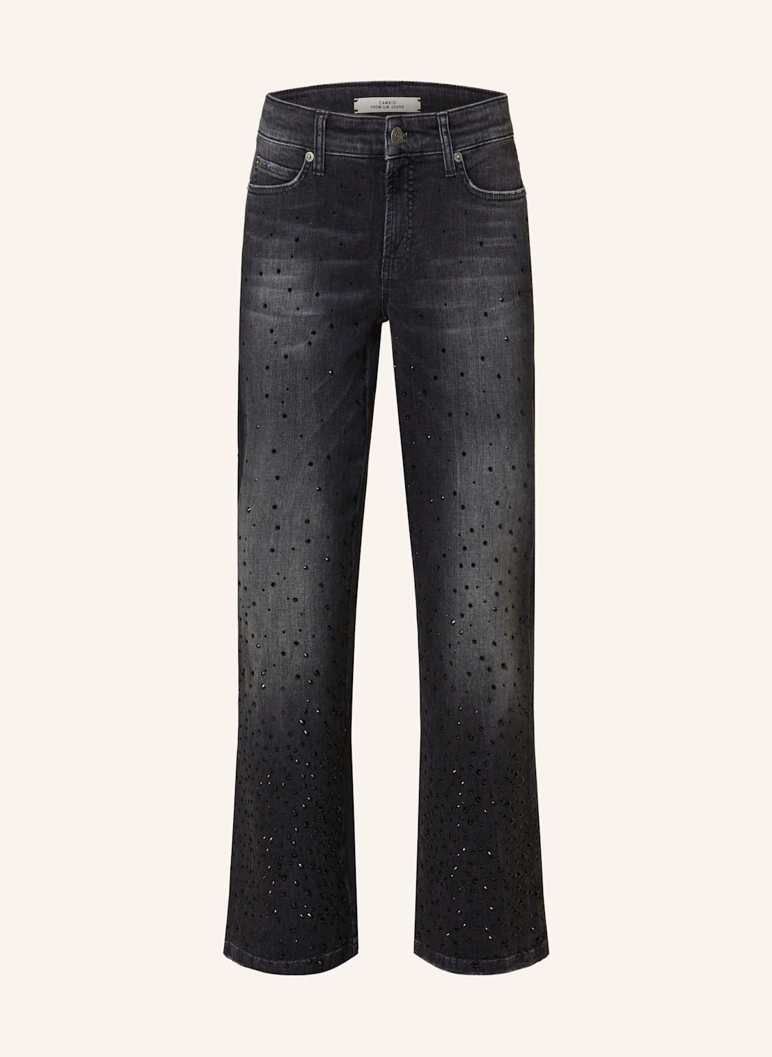 Cambio Bootcut Jeans Francesca Mit Schmucksteinen schwarz von CAMBIO