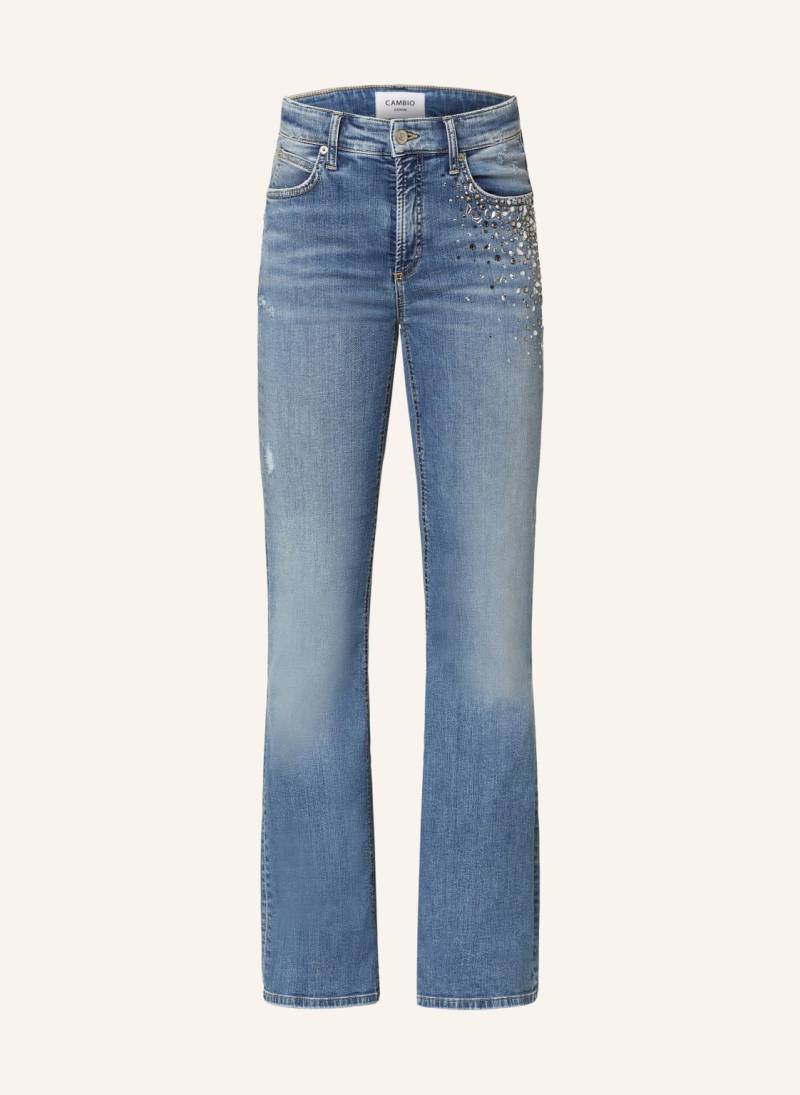 Cambio Flared Jeans Fabienne Mit Schmucksteinen blau von CAMBIO