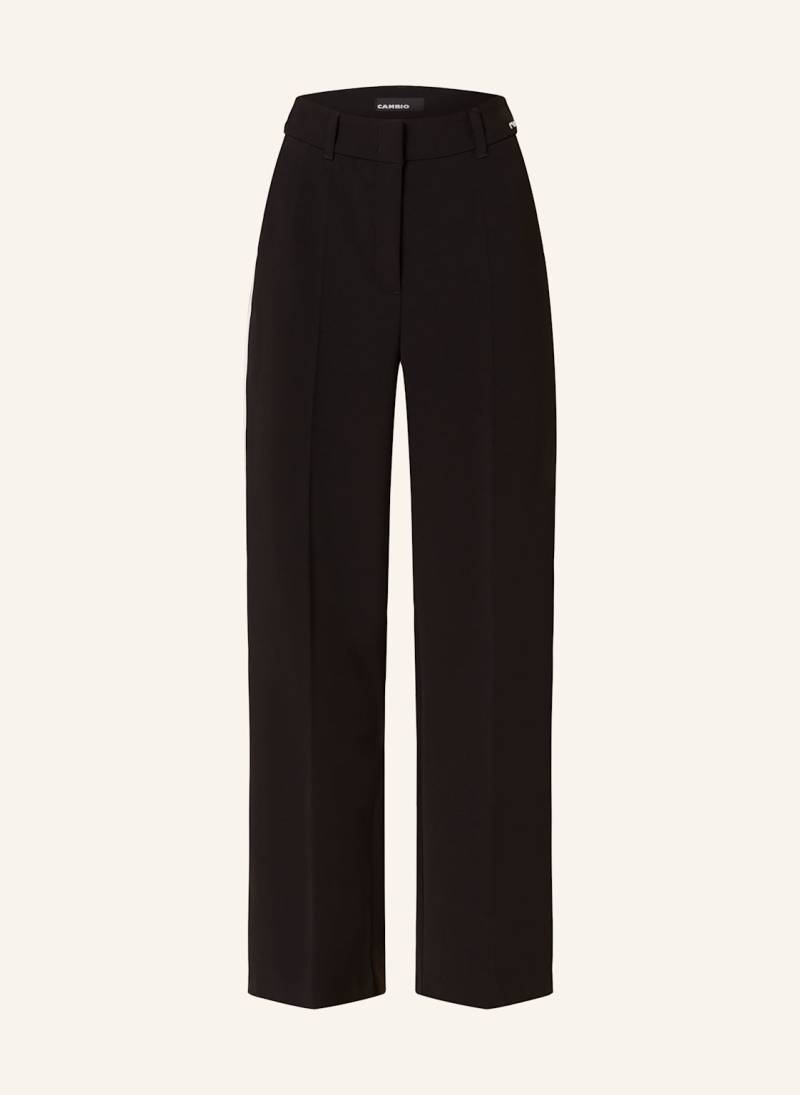 Cambio Marlenehose Amelie Mit Galonstreifen schwarz von CAMBIO