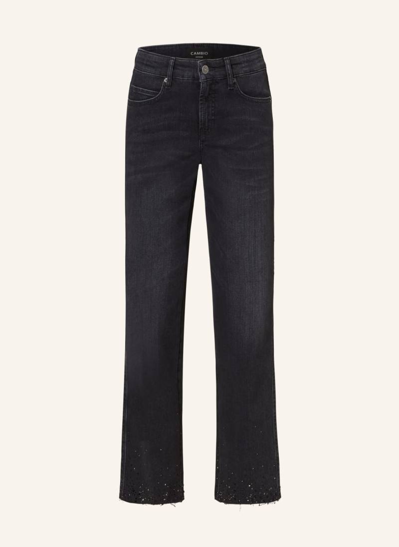 Cambio Straight Jeans Paris Mit Schmucksteinen grau von CAMBIO