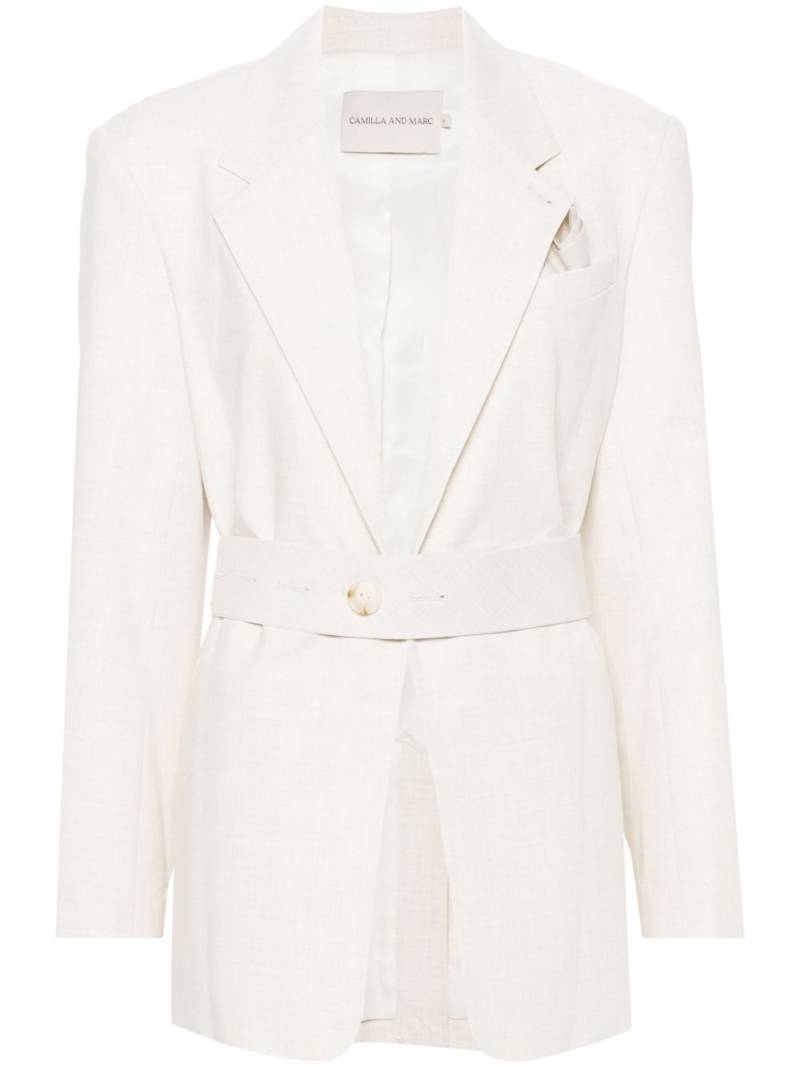 CAMILLA AND MARC Floris belted blazer - Neutrals von CAMILLA AND MARC