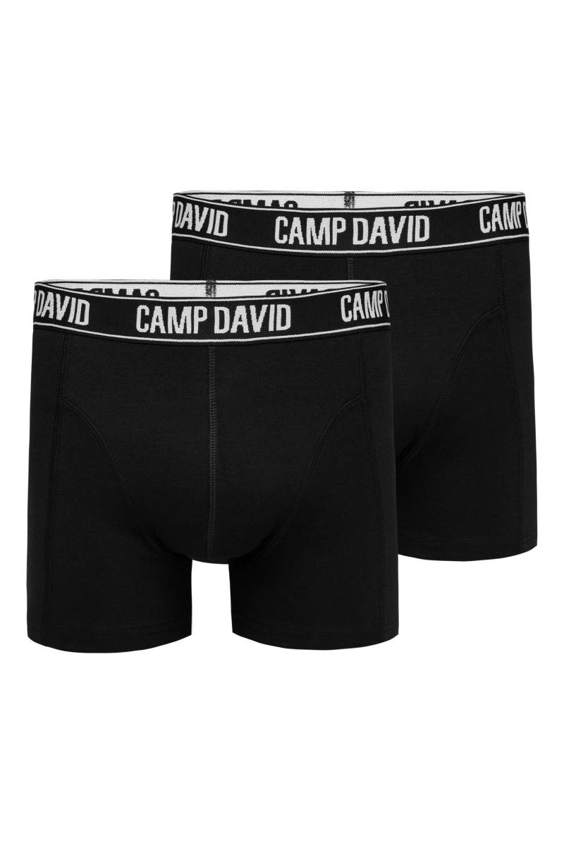 CAMP DAVID Boxershorts, (Packung, 2 St.), im 2er- Pack mit Logobund von CAMP DAVID