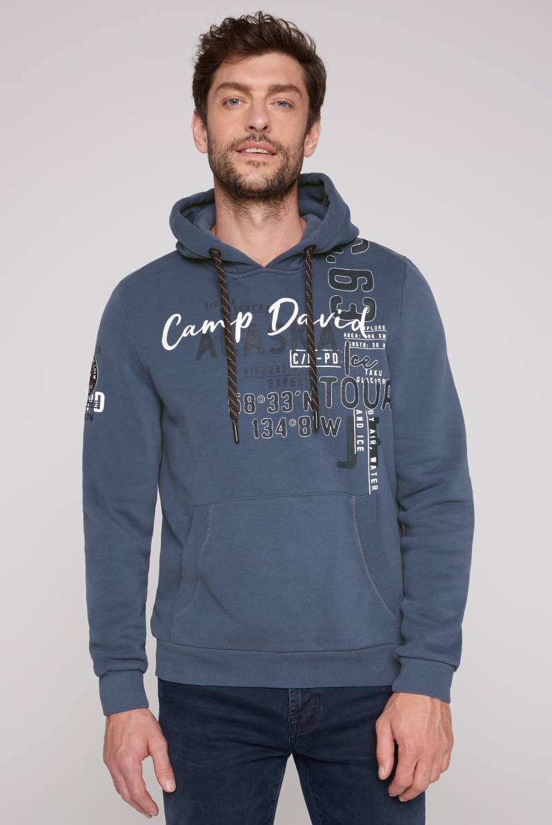 CAMP DAVID Kapuzensweatshirt, mit Label-Applikationen von CAMP DAVID