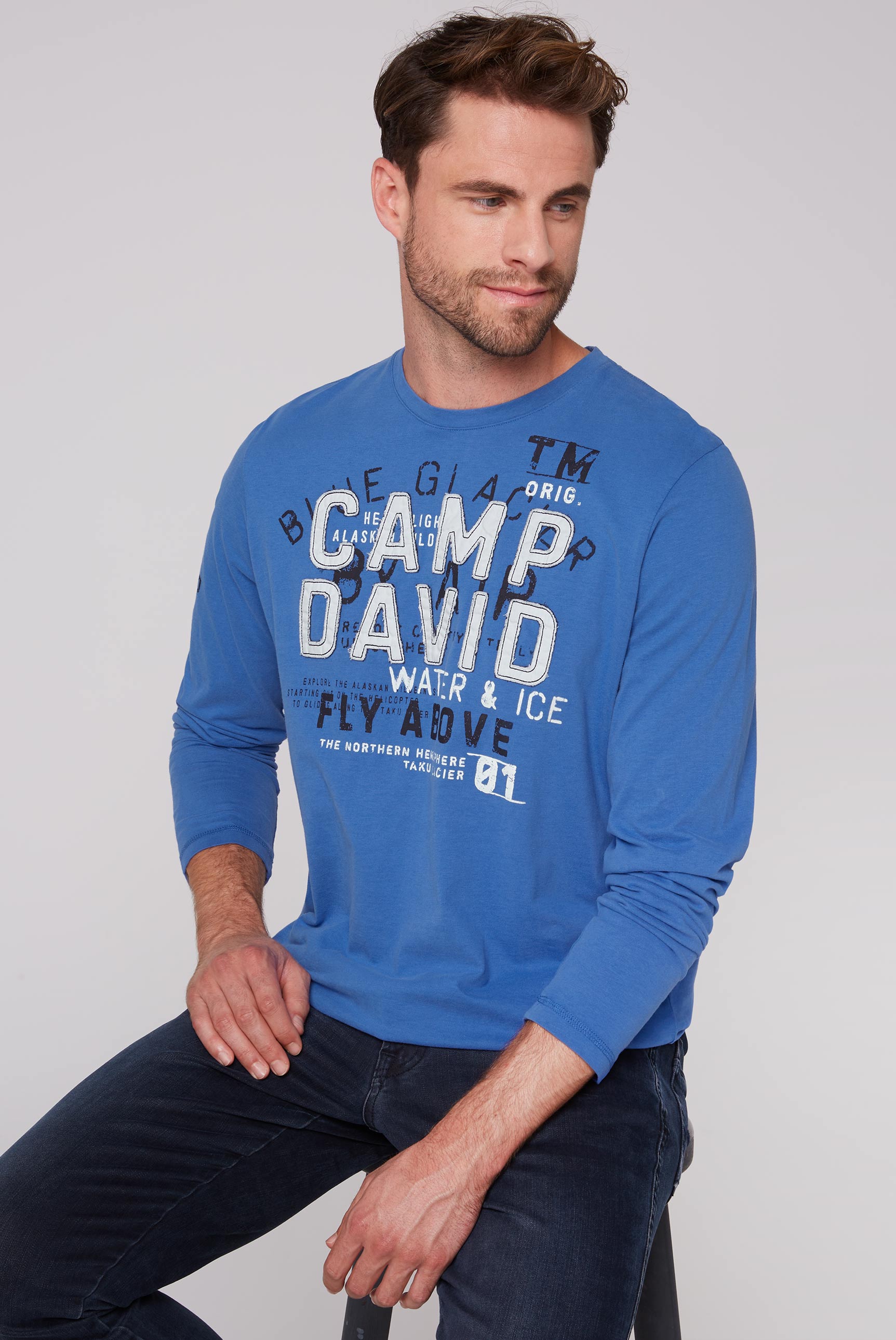 CAMP DAVID Langarmshirt, mit mehreren Prints von CAMP DAVID