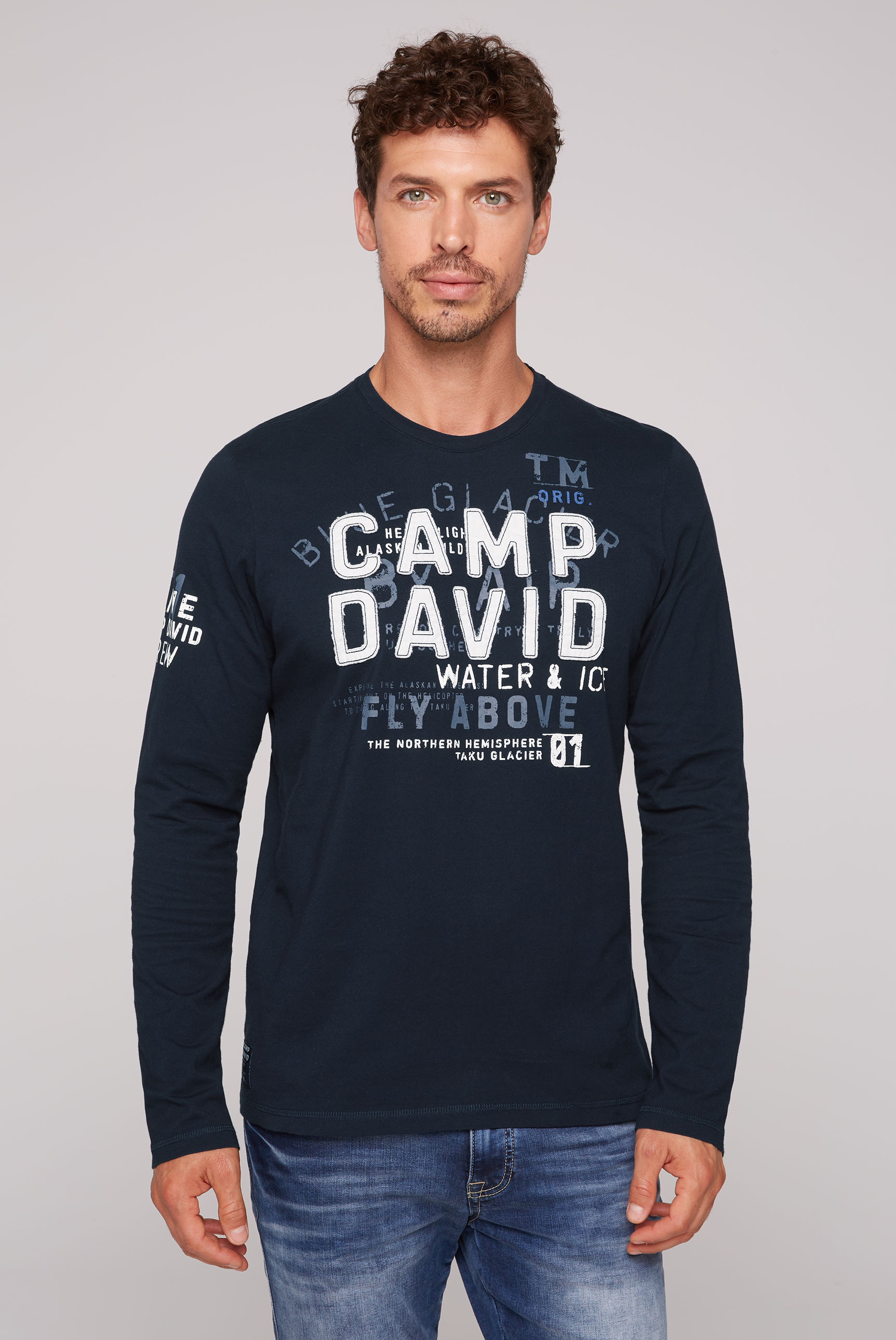 CAMP DAVID Langarmshirt, mit mehreren Prints von CAMP DAVID