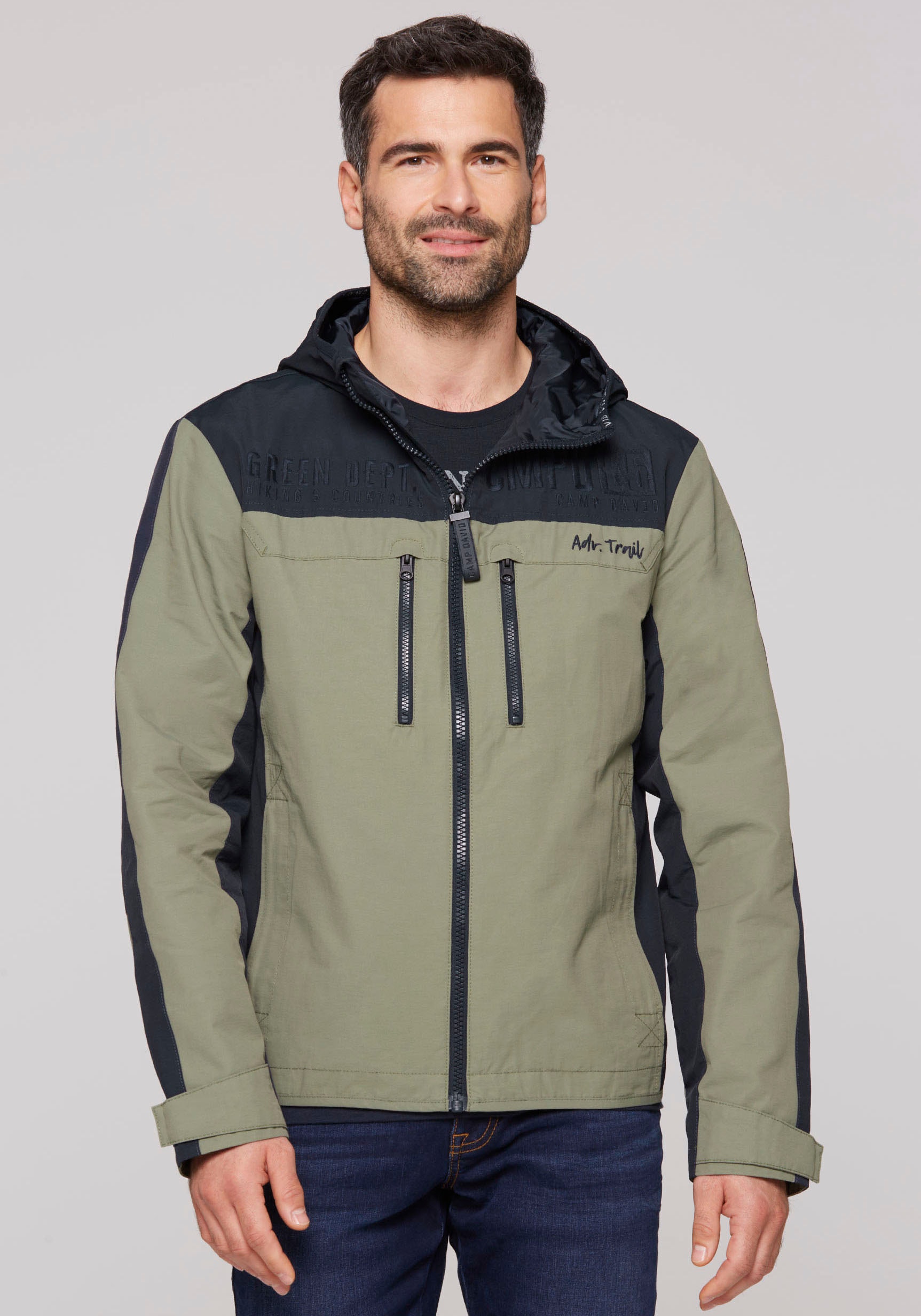 CAMP DAVID Outdoorjacke, mit Kapuze, mit Logostickereien von CAMP DAVID