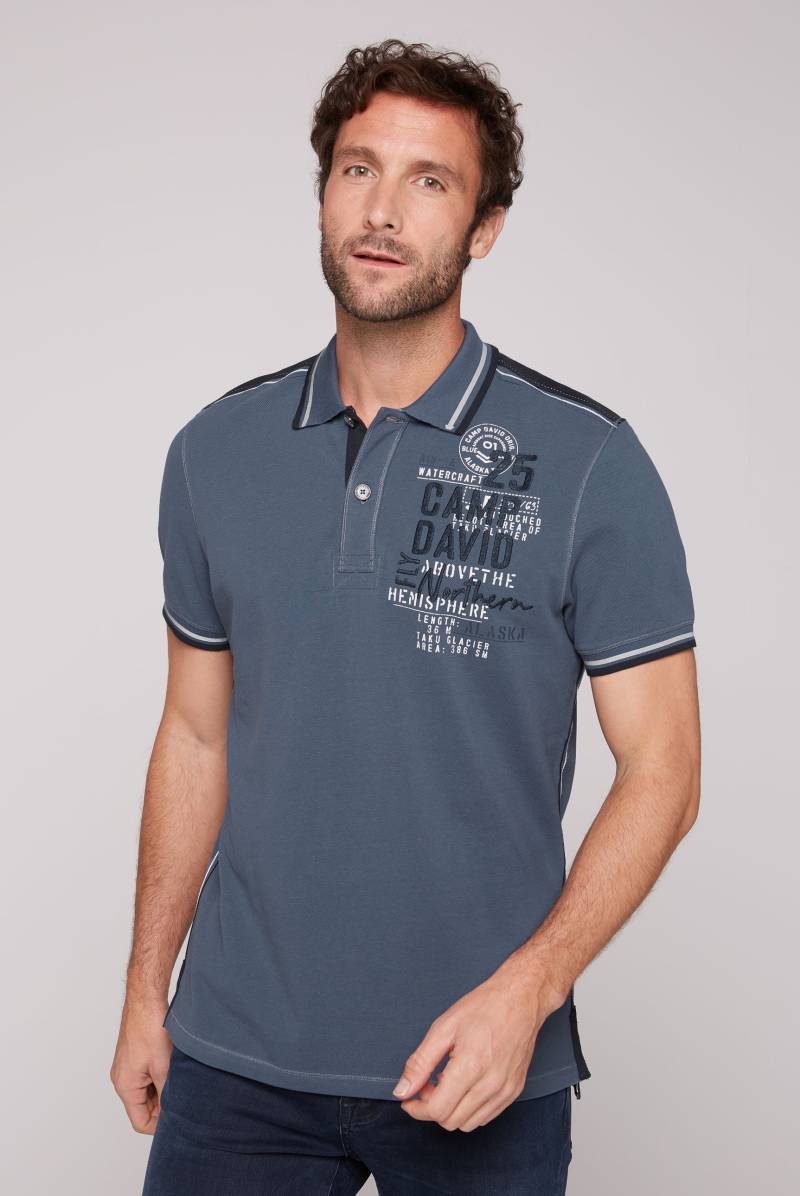 CAMP DAVID Poloshirt, mit Label-Applikationen von CAMP DAVID