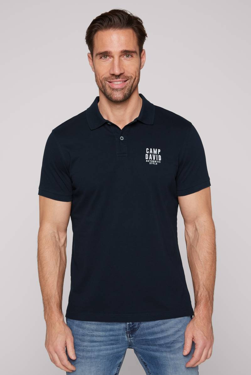 CAMP DAVID Poloshirt, mit kleiner Logo-Stickerei auf Brusthöhe von CAMP DAVID