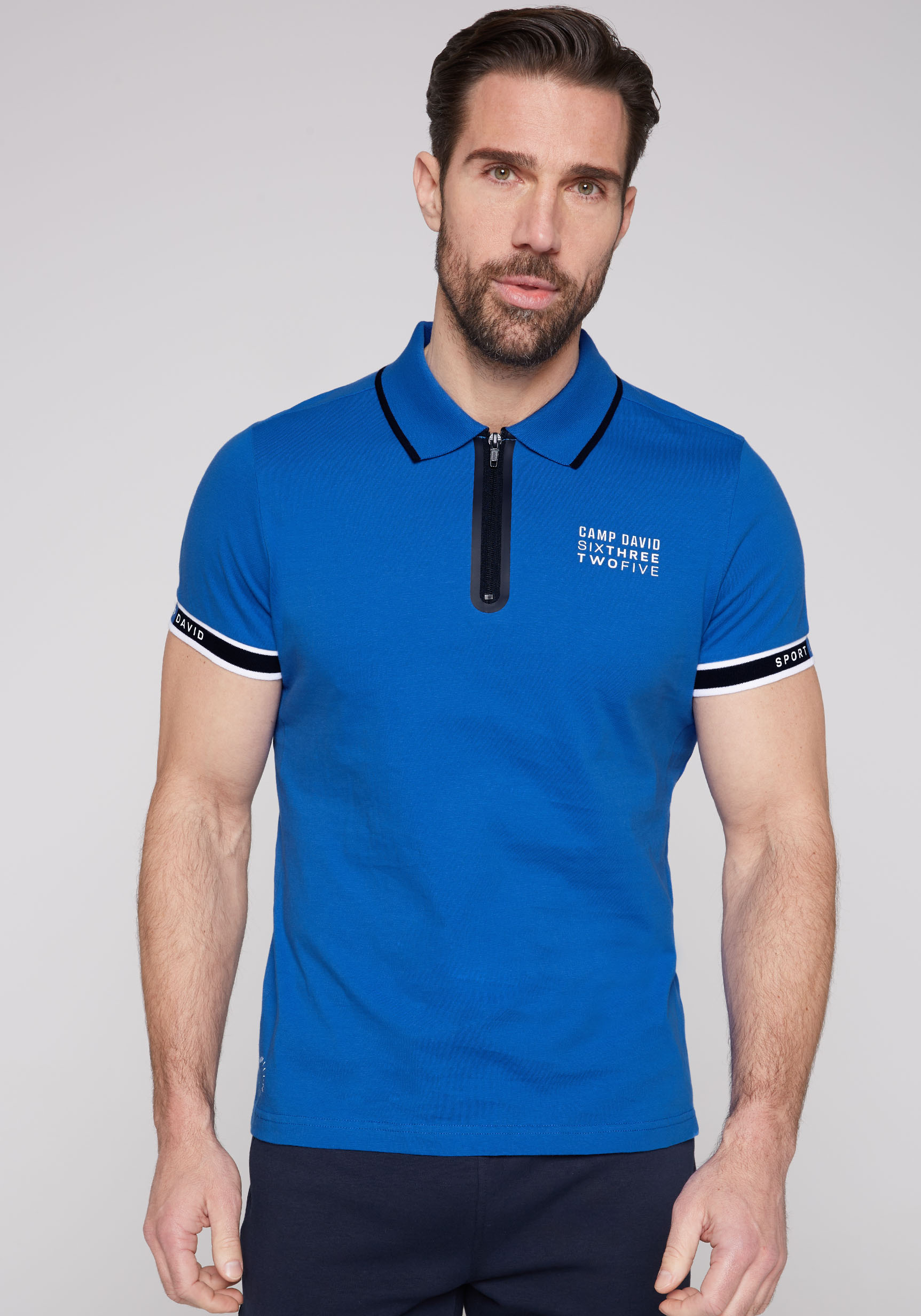 CAMP DAVID Poloshirt, mit kontrastreichen Details von CAMP DAVID