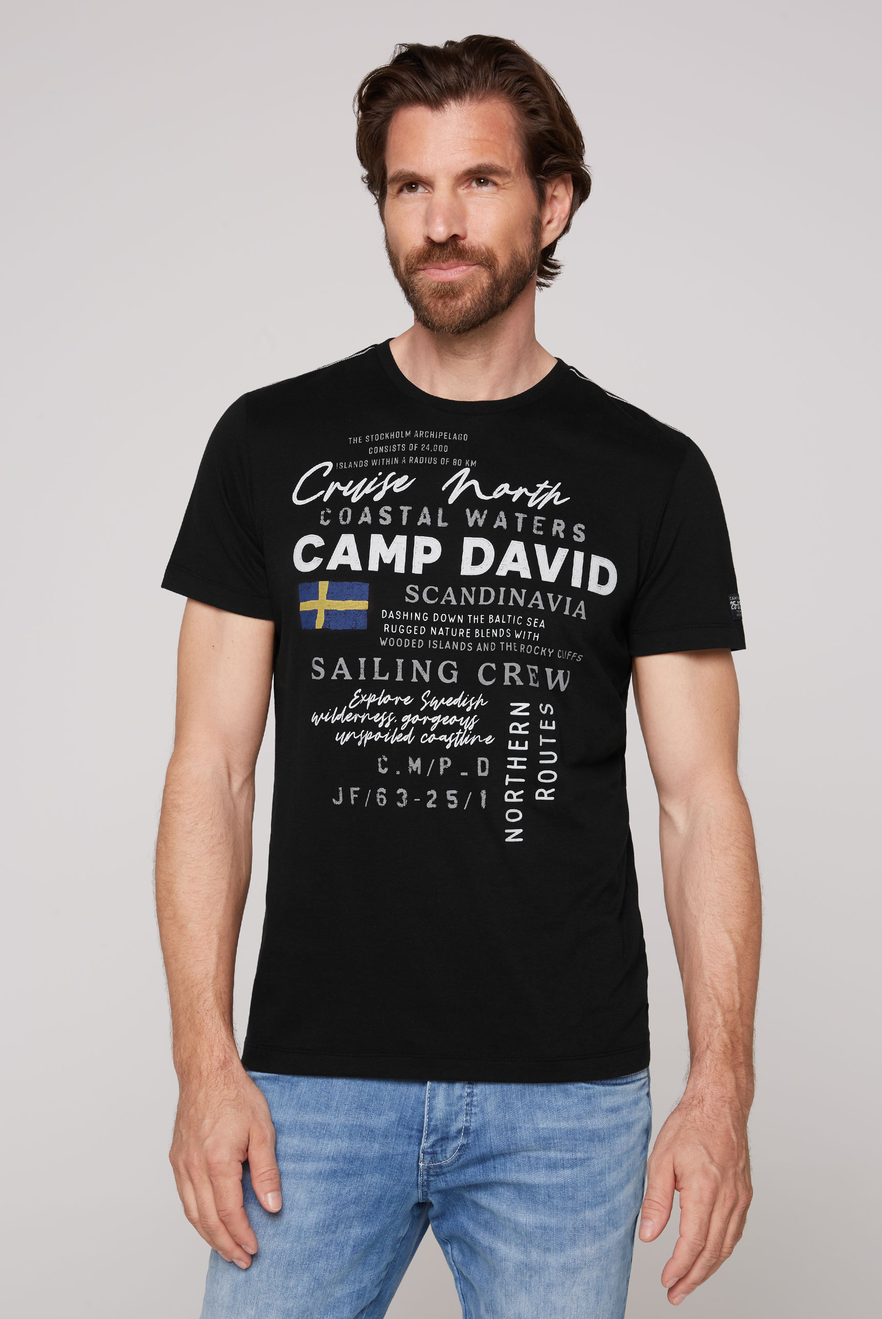 CAMP DAVID Print-Shirt, mit maritimen Prints von CAMP DAVID