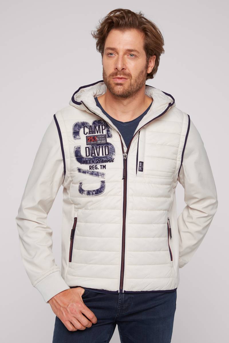 CAMP DAVID Softshelljacke, mit Kapuze, mit Label-Applikationen beidseitig von CAMP DAVID