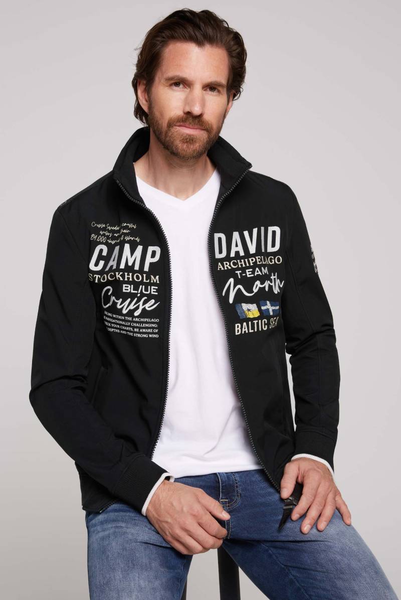 CAMP DAVID Softshelljacke, ohne Kapuze, mit Stehkragen und Logo-Prints und Stickereien von CAMP DAVID