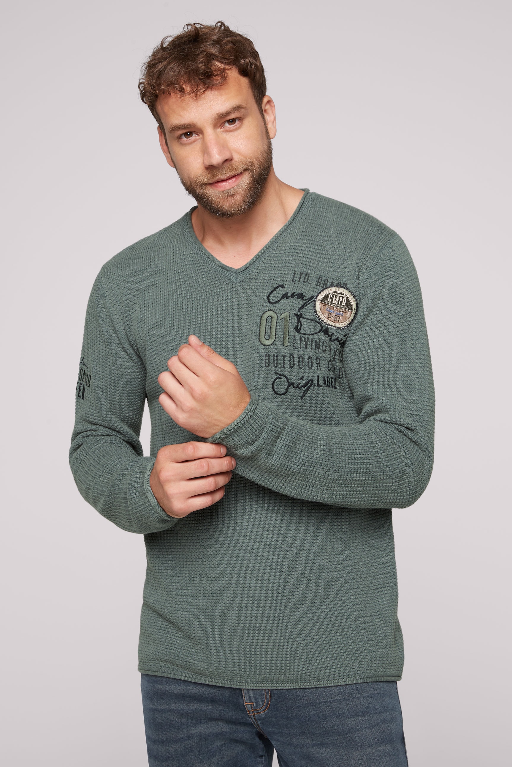 CAMP DAVID Strickpullover, mit Logo Print von CAMP DAVID