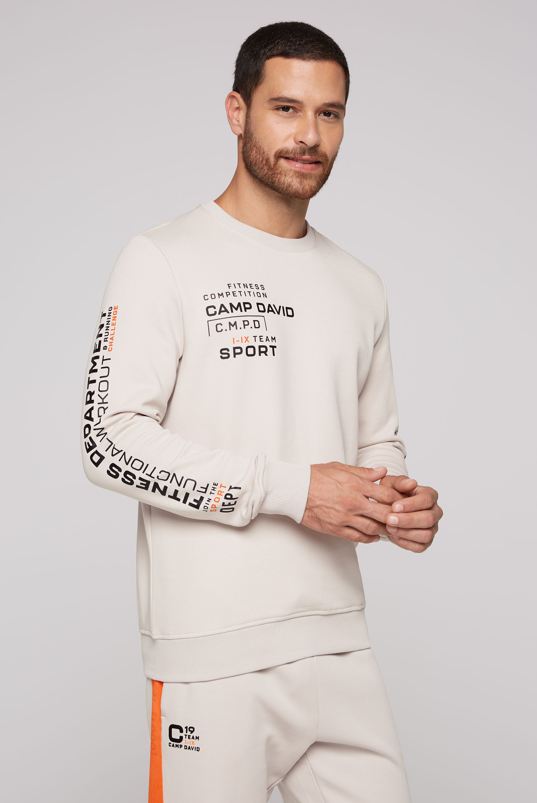 CAMP DAVID Sweatshirt, mit auffälligen Prints von CAMP DAVID