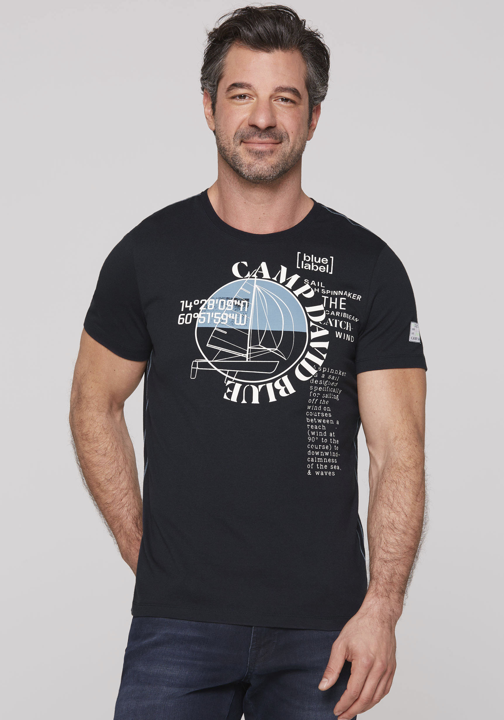 CAMP DAVID T-Shirt, mit Wording-Prints von CAMP DAVID