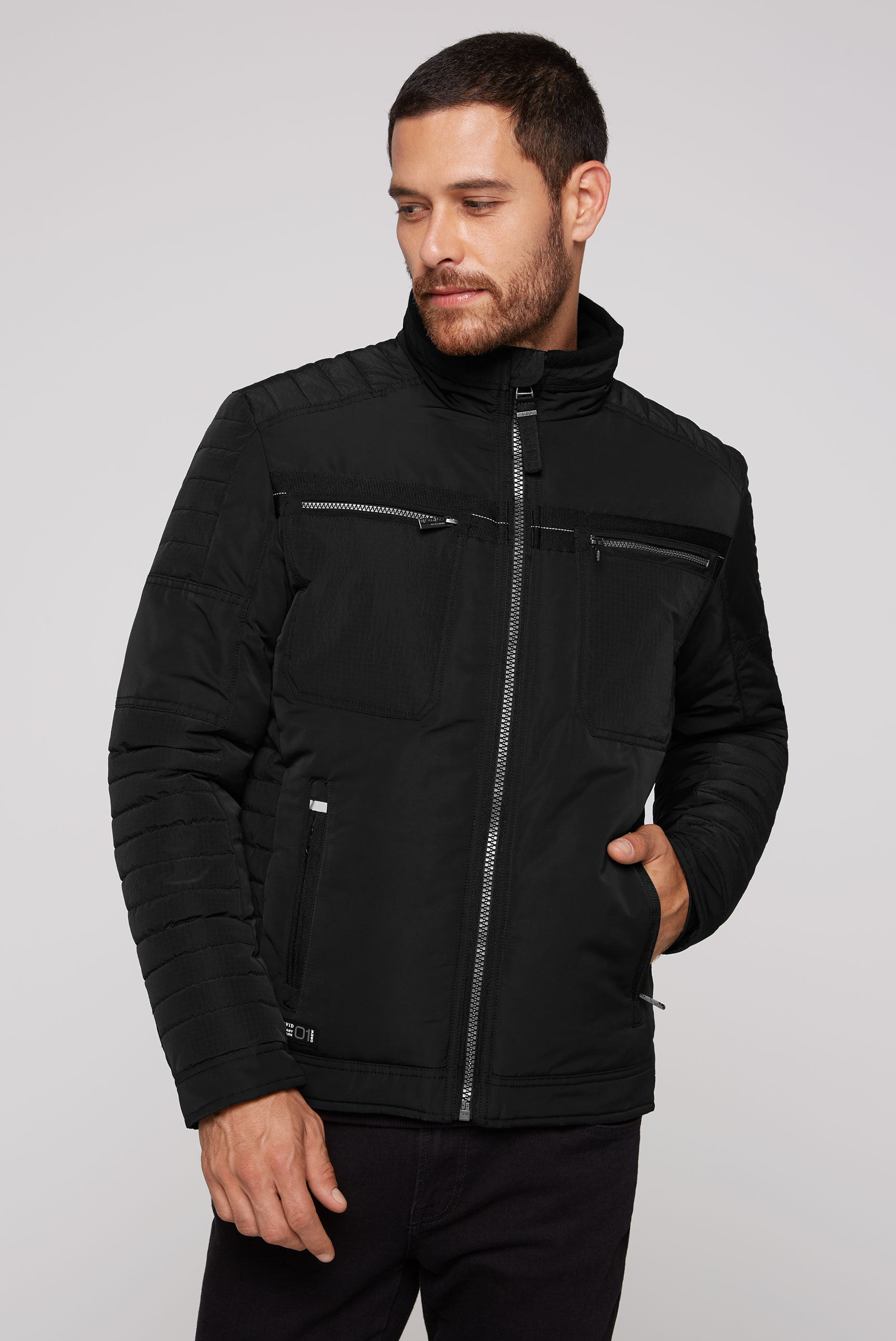 CAMP DAVID Winterjacke, ohne Kapuze, im Biker-Design von CAMP DAVID