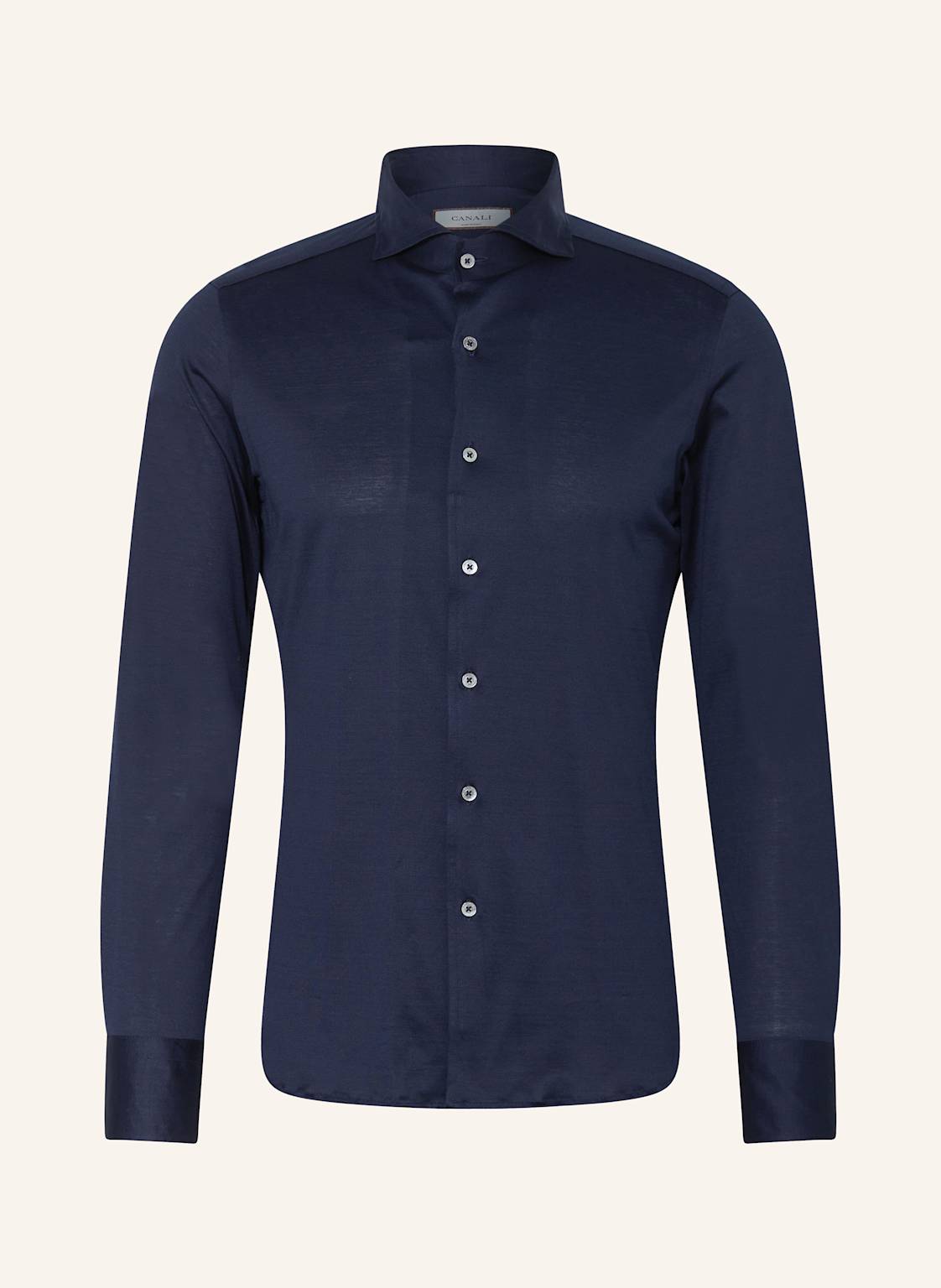 Canali Jerseyhemd Slim Fit blau von CANALI