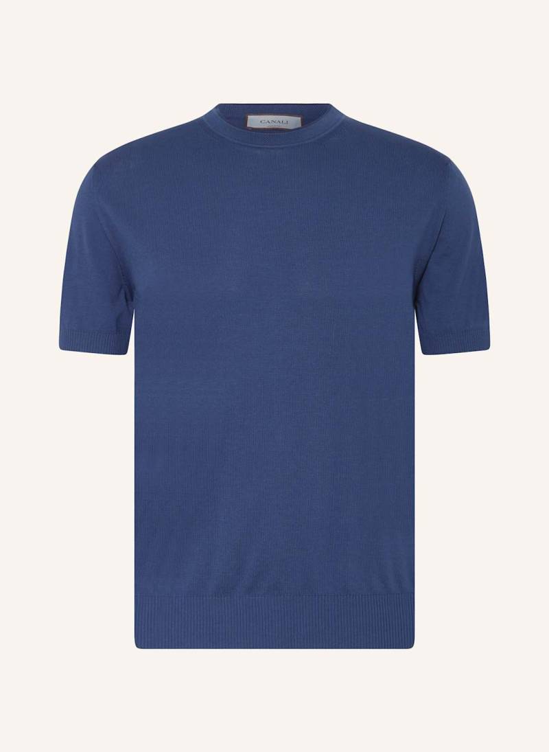 Canali Strickshirt blau von CANALI